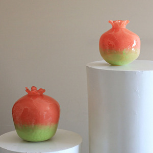 Jarrón de Vidrio Creativo de Dos Colores con Diseño de <span class=keywords><strong>Granada</strong></span> para Decoración del Hogar - Product Image 2