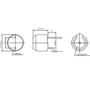HYT-1212 Hydz 12V Zoemer Functie Voor Elektrische Producten Elektromagnetische Passieve Zoemer Recordable Antwoord Zoemer - Product Image 2