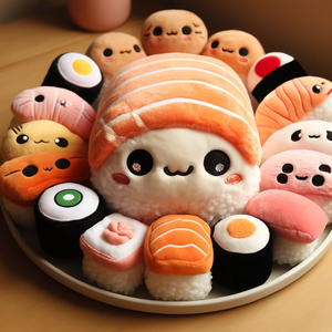 ODM وصل حديثًا مخصص محشو سوشي قطيفة تخصيص التصميم الخاص بك مخصص دمى طعام السوشي محشوة اللطيفة - Product Image 2