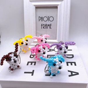 Llaveros de coche con animales de recuerdo para niños, regalos promocionales, decoración DIY para mochilas escolares, cuentas acrílicas, lindo llavero de cachorro de dibujos animados - Product Image 1