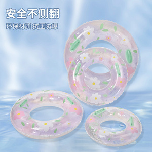 ห่วงยางว่ายน้ำเด็กแบบหนา ลายการ์ตูนสีชมพู ป้องกันการพลิกคว่ำ สำหรับเด็กและผู้ใหญ่ - Product Image 4