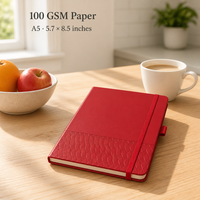 Carnets de notes A5 en cuir rigide de qualité supérieure 2026, lignés, personnalisables pour le travail et l'usage quotidien professionnel