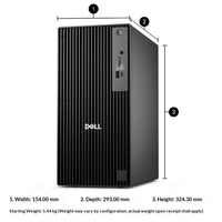 Prix de gros Dell Pro Tower QCT1250 Intel Core I3-12100 16 Go DDR4 256 Go SSD 24 pouces 1920x1080 Nouvel ordinateur de bureau professionnel