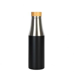 Stainless Steel Vacuum <b>Flask</b> Water Cup With Bamboo Tops Lid and Custom Laser Engrave - Product Image 3