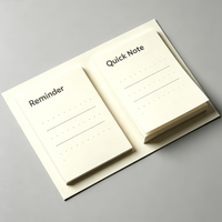 Ensemble de blocs-notes adhésifs rectangulaires minimalistes, lignés, pour agenda quotidien, journal, bureau