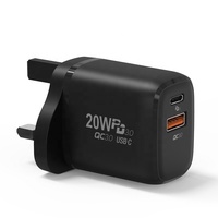 Prêt à expédier Pd 20W chargeur Charge rapide Usb adaptateur chargeur mural Mini taille rapide Uk Us prise ue adaptateur de voyage universel