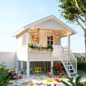 <span class=keywords><strong>Cabane</strong></span> de jeu pour enfants en <span class=keywords><strong>bois</strong></span> de jardin blanc, petite maison pour le plaisir dans la cour - Product Image 4