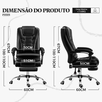 Chaise de bureau ergonomique pivotante à 360° pour adultes, avec repose-pieds, idéale pour les longues sessions de travail – Livraison gratuite, Offre Spéciale