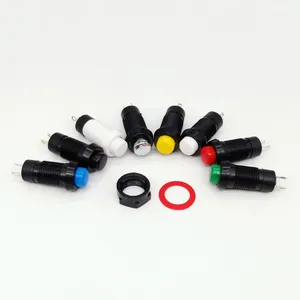 Electric Plastic Pushbutton Non Lock 2 Pin Dome Button 7mm/12mm Momentary Push Button Switch