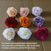 Kepala Bunga Mawar Sutra Simulasi Berkualitas Tinggi untuk Corsage Pernikahan, Aksesoris Rambut, Dekorasi Topi, Bunga Buatan DIY, Anyaman Pan
