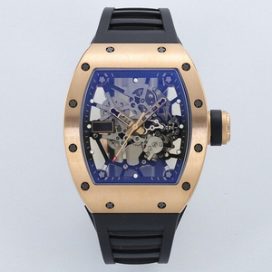 Men's tonneau-shaped rose gold manual-winding mechanical <b>watch</b>, shockproof and stylish. - Product Image 1