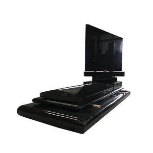 Conception de granit de styles européens pierre tombale de monument en forme de granit noir pierre tombale - Product Image 3