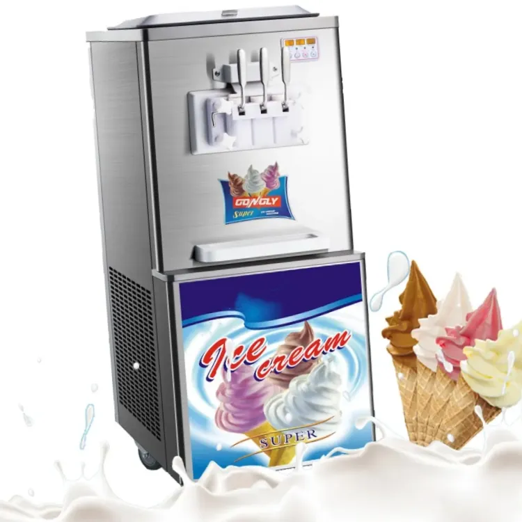 Three Flavors Price Soft Ice Cream Maker With CE Floor Standing Manufacture Commercial Yogurt Special Price Ice Cream Machine