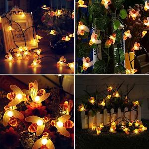Luces de Navidad LED con purpurina de 8 modos, luces de jardín de hadas para exteriores con energía Solar para decoración de bodas, luces de colores - Product Image 5