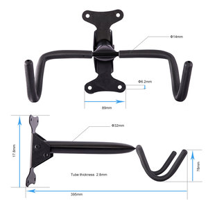 Porte-vélos de <span class=keywords><strong>garage</strong></span> rabattable en acier et aluminium Support mural pour vélo avec 1 vis de charge de capacité de vélo pour système de stockage de hangar - Product Image 3