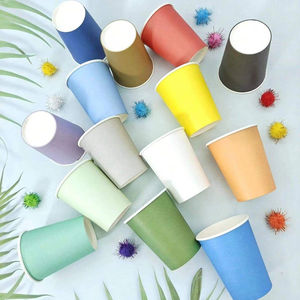 Vaso de Papel Desechable de 12oz para Llevar, de Pared Simple, para Cafetería y Restaurante, Impresión Personalizada Disponible para Bebidas - Product Image 1