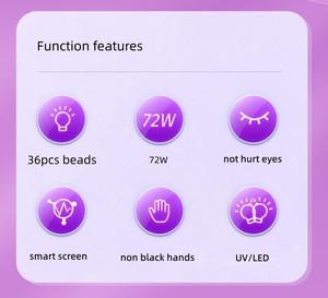Factory Directly Sale New S90 Fast Drying 72W Rechargeable White Pink UV/LED Nail Dryer <b>Lamp</b> 30s/60s/99s <b>Timer</b> for Nail Salon - Product Image 4