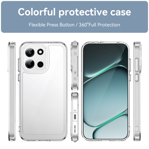 Funda Transparente para <span class=keywords><strong>OnePlus</strong></span> <span class=keywords><strong>Nord</strong></span> 6 Turbo 6 6V, <span class=keywords><strong>2</strong></span> en 1, Híbrida, Rígida de Acrílico y TPU Suave, Antigolpes, para Teléfono Móvil - Product Image 2