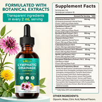 Itawel Herbal Formule Botanique 21-en-1 Gouttes Liquides Détoxifiantes pour le Soutien Lymphatique, Supplément de Drainage Lymphatique avec Pissenlit et Bardane