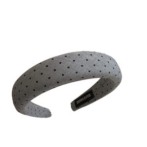 Fascia per <span class=keywords><strong>capelli</strong></span> retrò casual semplice fatta <span class=keywords><strong>a</strong></span> mano con pois, stile coreano, versatile, <span class=keywords><strong>a</strong></span> corona alta, per uscire, fermacapelli, elastico per <span class=keywords><strong>capelli</strong></span> - Product Image 5