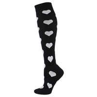 Vente en gros 20-30 Mmhg Chaussettes de compression rayées à pois Football Knee High Running Cycling Sport
