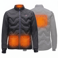 Veste chauffante imperméable pour l'hiver, vente en gros, veste chauffante à batterie rechargeable USB 5V
