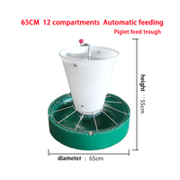 Mangeoire automatique pour porcelets, poulets, canards, oies, ferme, bac à nourriture en plastique avec cadre de protection en acier inoxydable