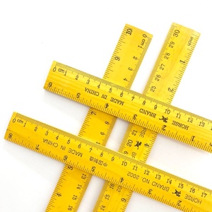 Regla de Medición Multiángulo de Madera Amarilla para Material Escolar, Disponible en 6, 8 y 12 Pulgadas para Niños - Product Image 5