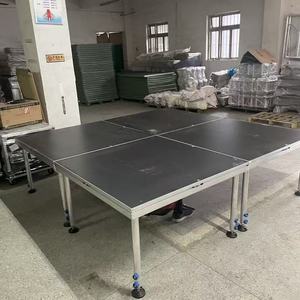 Сценическая платформа из алюминиевого сплава и фанеры, регулируемая, портативная, 1x2м/1.22x2.44м/1.22x1.22м, с прочными стеклянными ножками, модульная конструкция, усиленная - Product Image 5