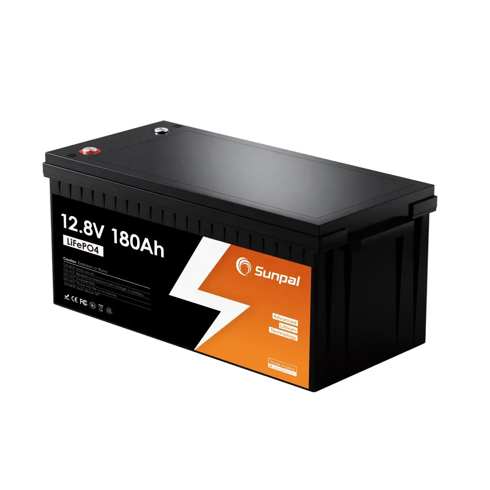 Sunpal Batterie Au lityum Lifepo4 12 V 12 Volt 170Ah 180Ah şarj edilebilir lityum pil güneş