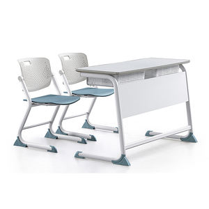 Conjunto de Silla y Escritorio Escolar Modular Ecológico Personalizado OEM Directo de Fábrica, Ergonómico para Aula Escolar, Muebles Escolares Duraderos - Product Image 1