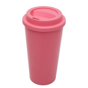 16oz BPA free nhựa Hot cốc cà phê tái sử dụng để đi <span class=keywords><strong>Mug</strong></span> Hot & đồ uống lạnh Tumbler với SIP Nắp - Product Image 3