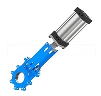 Vanne à guillotine à fermeture étanche PZ673H-10C/P, pneumatique en acier moulé