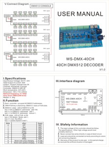 DC7-24V XRL 3P 11,7 кГц 10 группа Светодиодная лента DMX512 плата 40Ch RGBW Dmx512 декодер - Product Image 4