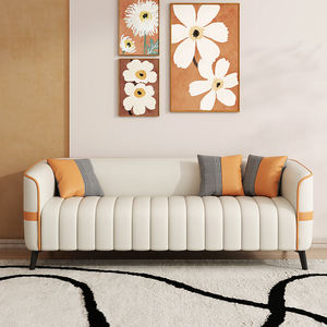<span class=keywords><strong>Canapé</strong></span> compact moderne et minimaliste deux/trois places <span class=keywords><strong>pour</strong></span> petit salon, appartement locatif et réception professionnelle - Product Image 1