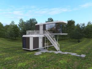 Maison mobile préfabriquée en acier moderne, structure modulaire extensible, installation rapide, camping de villégiature, certifiée ISO9001, deux étages - Product Image 2