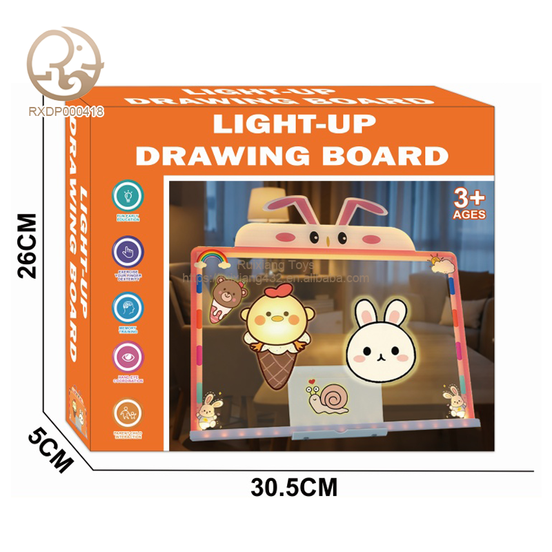 Extra-Large Cartoon Light-Up Drawing Board - Rabbit