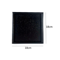 Plateau rectangulaire en bois noir de style japonais, plateau à fruits, plateau à thé, plateau de service pour hôtel, plateau en bois massif, vente directe du fabricant