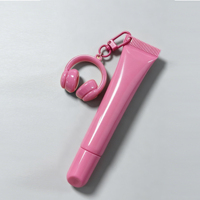 Gloss à lèvres végétalien aux peptides, porte-clés, logo personnalisé, hydratant, haute pigmentation, teinte liquide pour les marques de maquillage en marque blanche