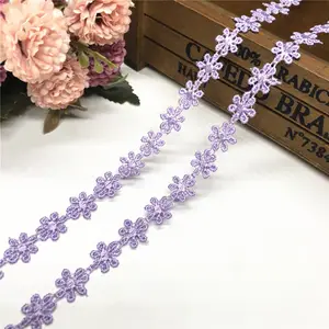water soluble daisy flower lace trim 1.3cm diy accessories poplar 15 colors series water soluble embellishment 15yards one pack