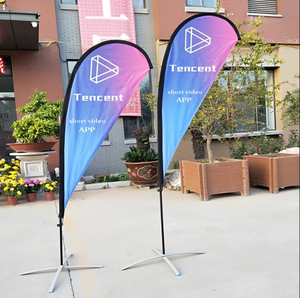 Nuoxin Tùy Chỉnh Lớn Bay Bãi Biển Cờ Cửa Hàng Biểu Ngữ Dấu Hiệu Hiển Thị Khuyến Mại Khổng Lồ Bánh Pizza Quảng Cáo Cờ Với Cực Kit - Product Image 6