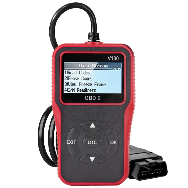 V100 Portable Auto Diagnostic Tool OBD2 Code Reader Engine Analyzer Universal Car Scanner Full Diagnostic Function USB 1 Year