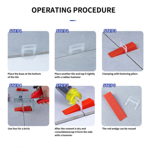 Clips de Nivelación para Azulejos de <span class=keywords><strong>Pared</strong></span>, 100 Unidades por Bolsa, para Espaciadores de Azulejos de 1/8'' de Grosor y Alicates, Venta Caliente - Product Image 5