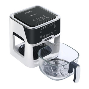 Nuovi arrivi <span class=keywords><strong>5</strong></span> <span class=keywords><strong>litri</strong></span> 1500W Smart Touch Screen Custom Oil Free <span class=keywords><strong>friggitrice</strong></span> elettrica profonda ciotola di vetro caldo <span class=keywords><strong>friggitrice</strong></span> <span class=keywords><strong>ad</strong></span> <span class=keywords><strong>aria</strong></span> per uso domestico - Product Image 3