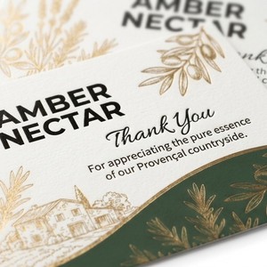 Biglietti d'Auguri Personalizzati con Storia del Brand, Premium, Ecologici, Opachi, Bifacciali, con Stampa a Caldo, Inserto in Carta Paesaggina - Product Image 4