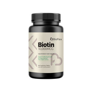 Solilan OEM tablet Biotin murni <span class=keywords><strong>10000</strong></span> Mcg, asam Keratin Vitamin H untuk pertumbuhan rambut kuku dewasa bayi baru lahir - Product Image 1
