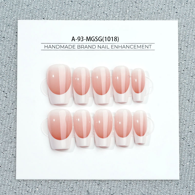 10pcs Handmade Acrylic Press-On Fingernails High Quality Crystal Half Nail Model Charm Customizable 10pc Pack