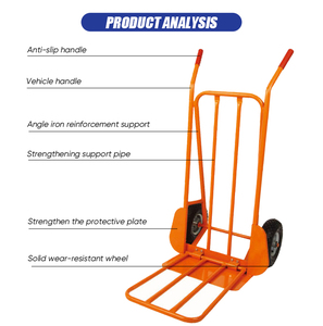 Carretilla de <span class=keywords><strong>Mano</strong></span> Ergonómica con Mango Telescópico, Altura Ajustable, Agarre Ergonómico para Equipaje, Servicio de Portinería en Aeropuertos y Hoteles, Entrega Rápida - Product Image 2