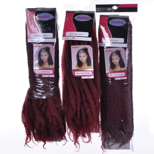Cheveux synthétiques Afro Kinky Curly pour tresses au crochet, 18 pouces, style Marley Twist, extensions capillaires pour femmes noires - Product Image 1