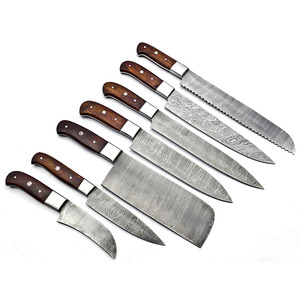 Herramientas de Corte Premium para la Preparación Diaria de Alimentos, Juego de Cuchillos de Cocina Damasco con Logotipo Personalizado, Colección de Cuchillos Profesionales para Chefs - Product Image 4